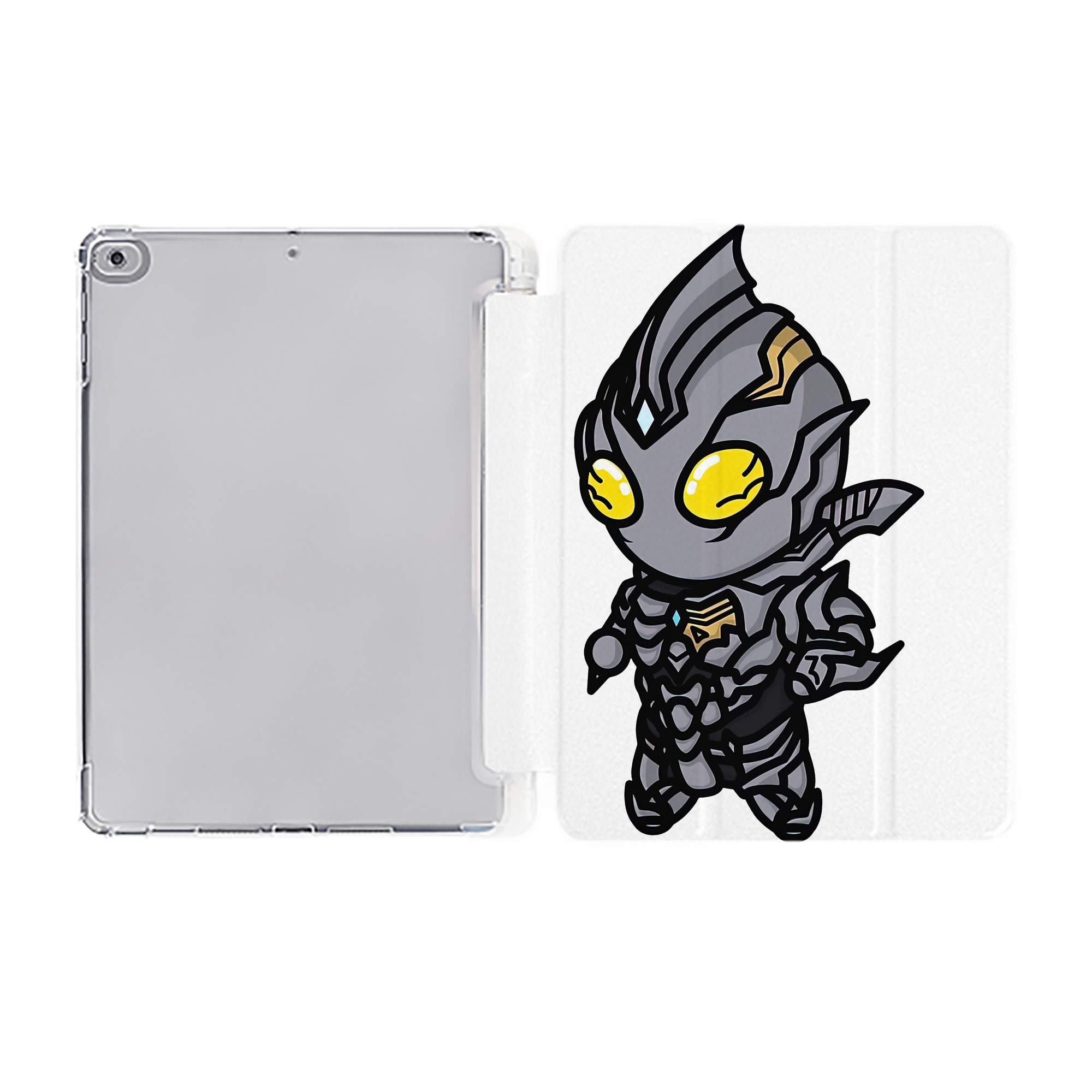 （画像用） ウルトラマン Ultraman IPad ケース ペン収納付き 三つ折りスタンド PUレザー×シリコン 対応機種9.5/10.5/10.9インチ